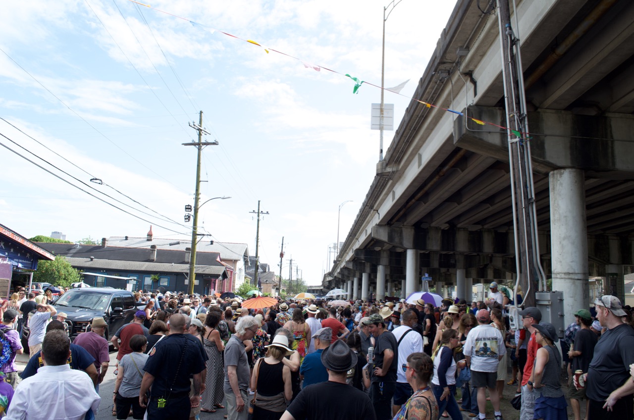 The Second Line falls in behind the band