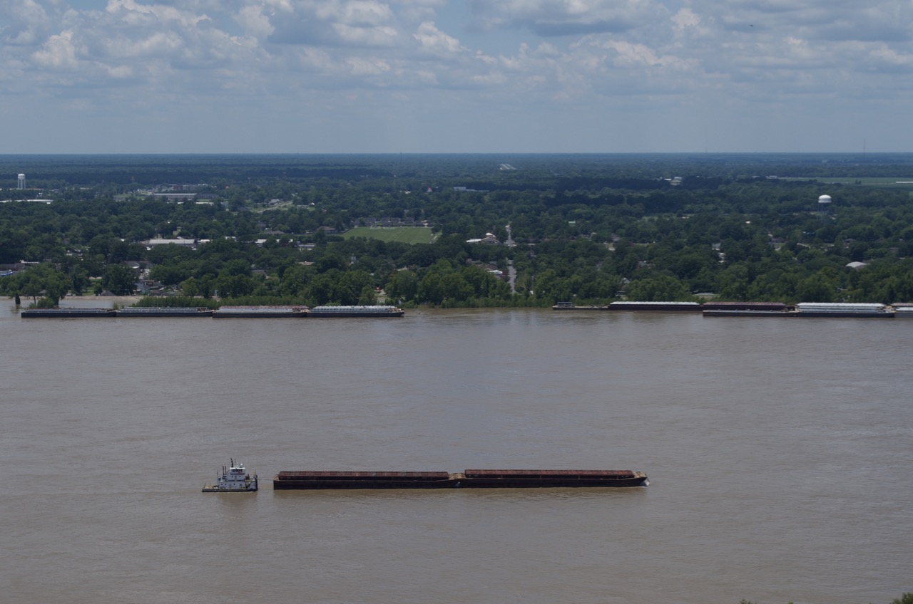 Barge in the Mississippi River