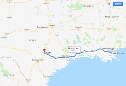 New Orleans to Austin