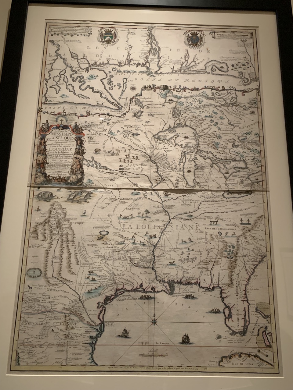 Hand-drawn map of the Gulf Coast Region, 1727