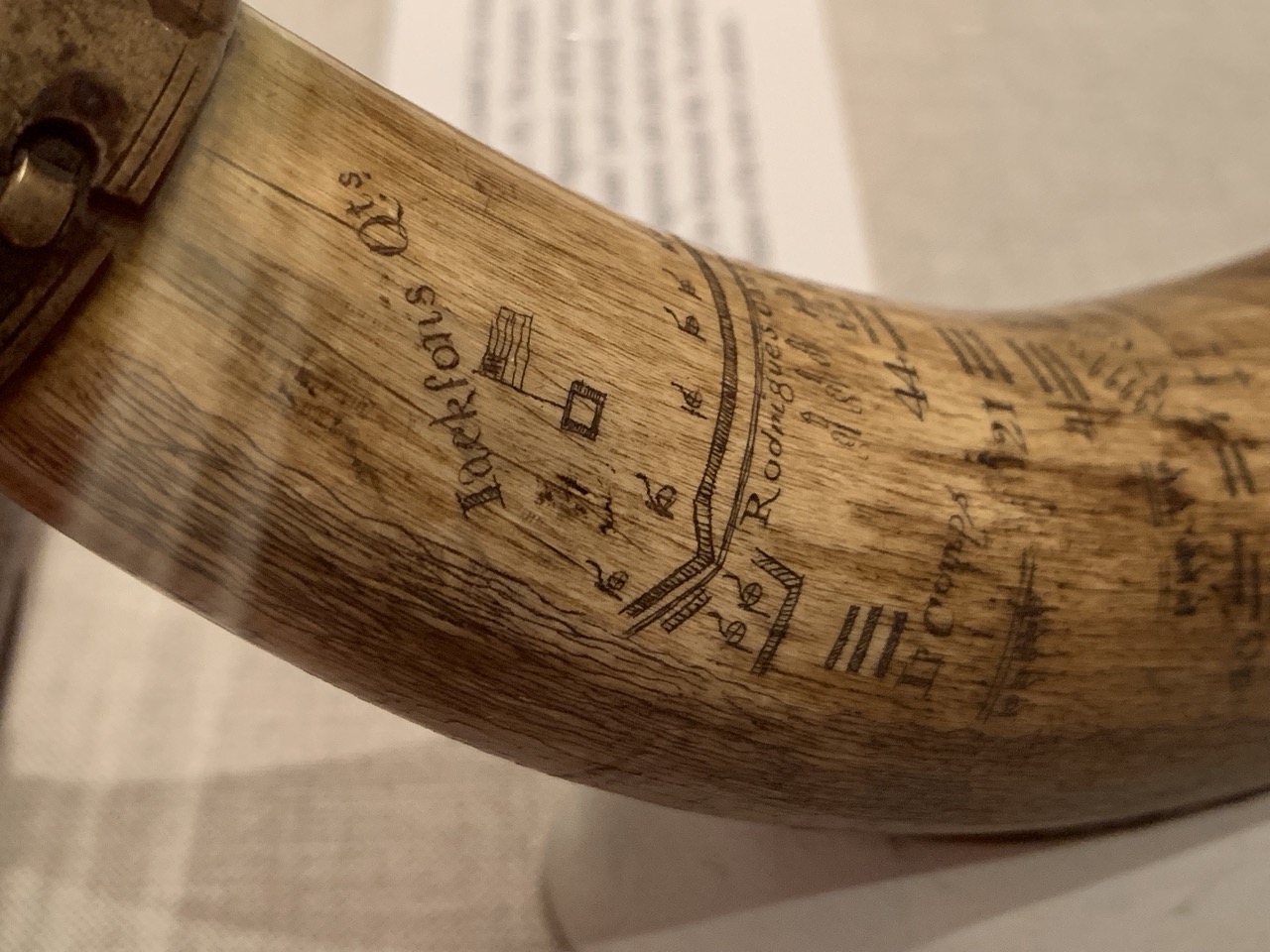 Scrimshaw from 18th century explorers.