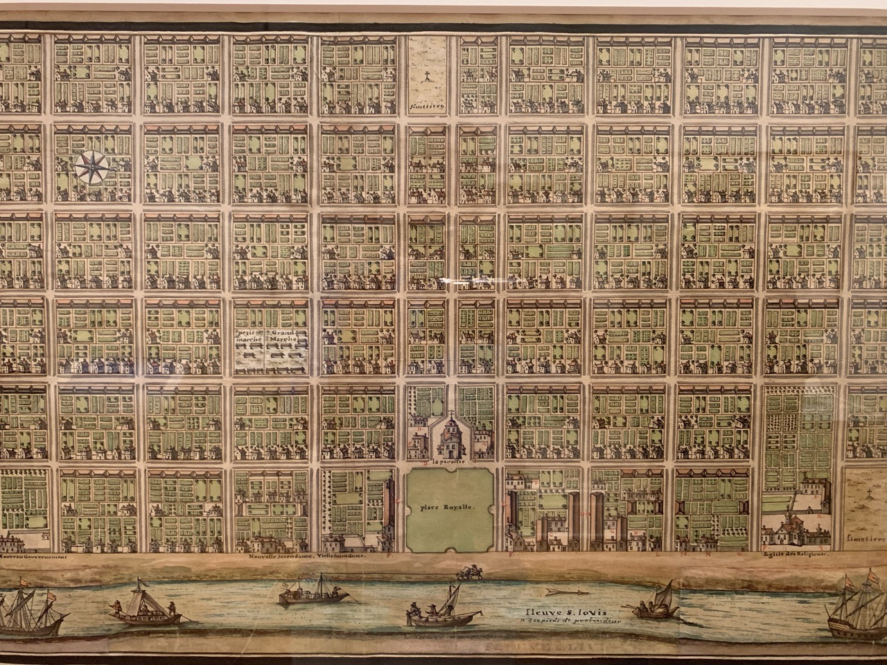 1775 hand-drawn plan for New Orleans