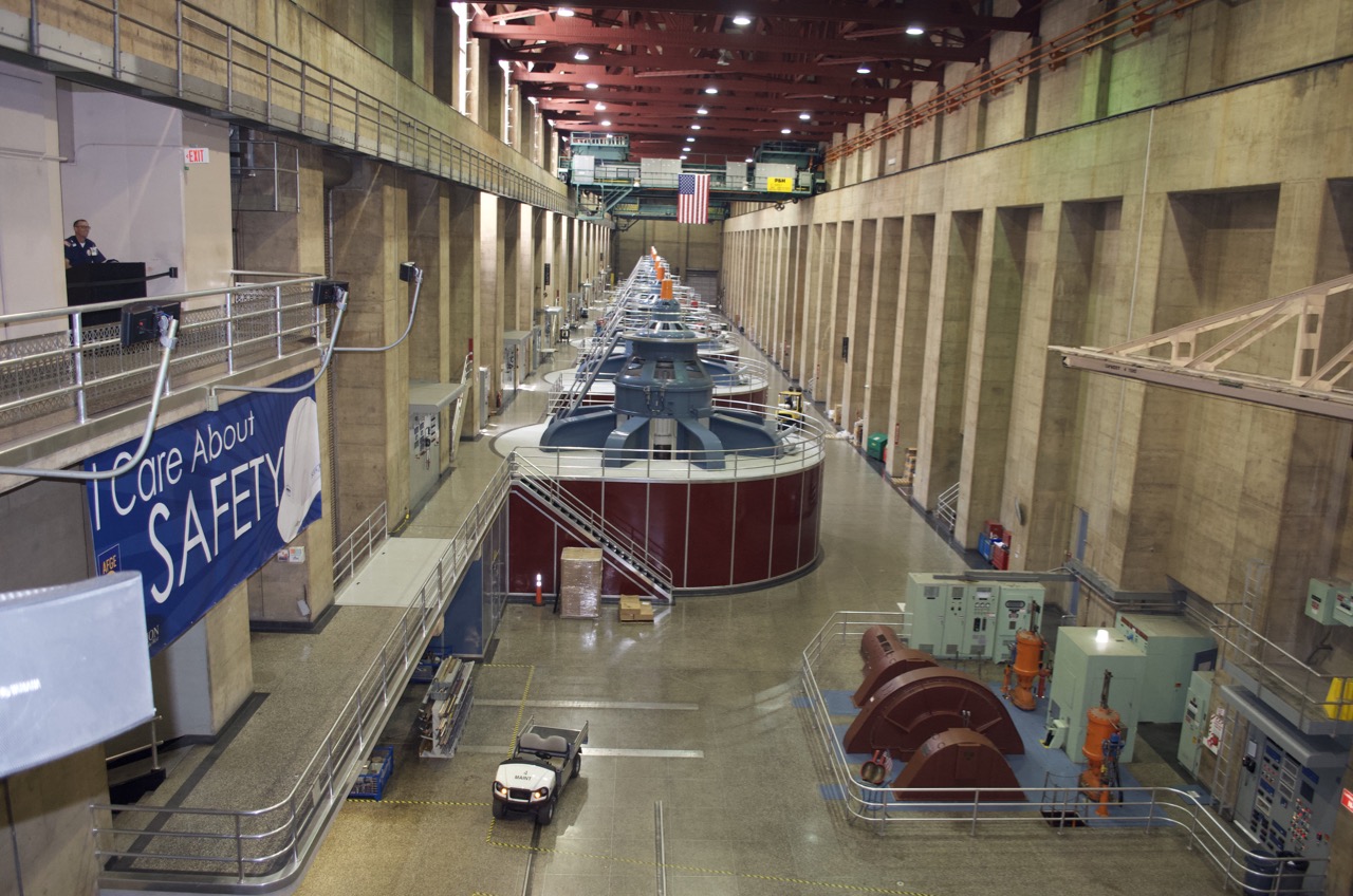 Turbines at the Hoover Dam.