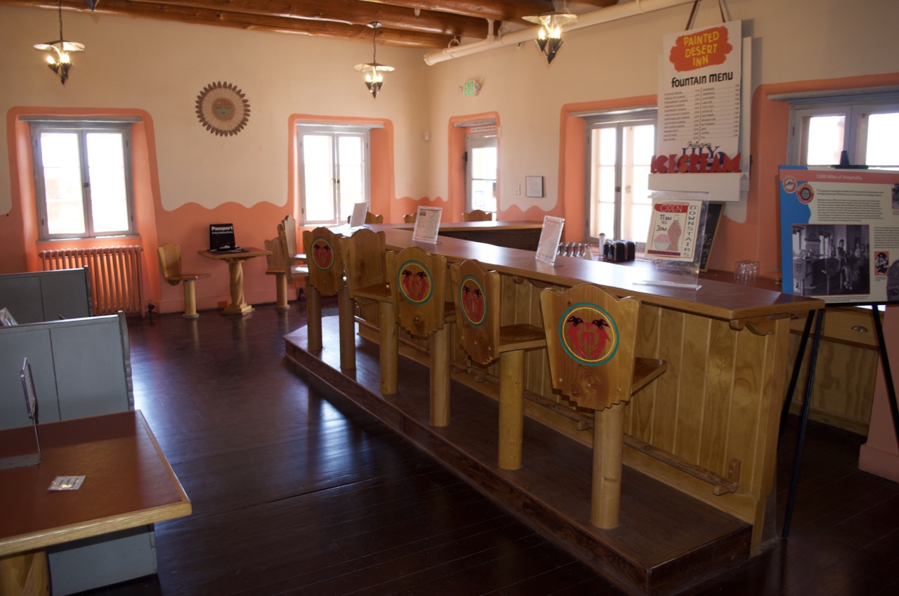 The fully restored Painted Desert Inn Museum