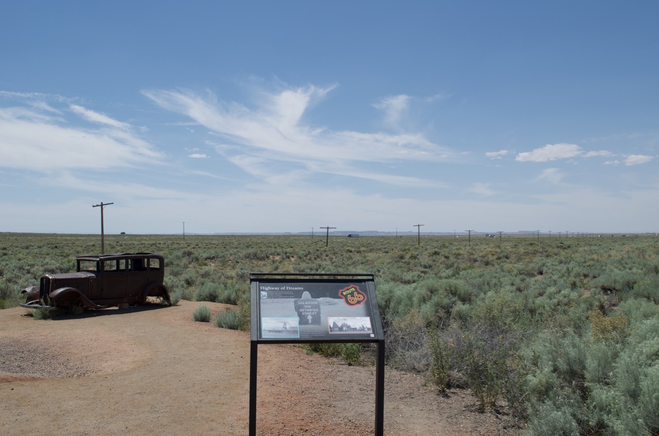 Crossing Route 66 within the park.