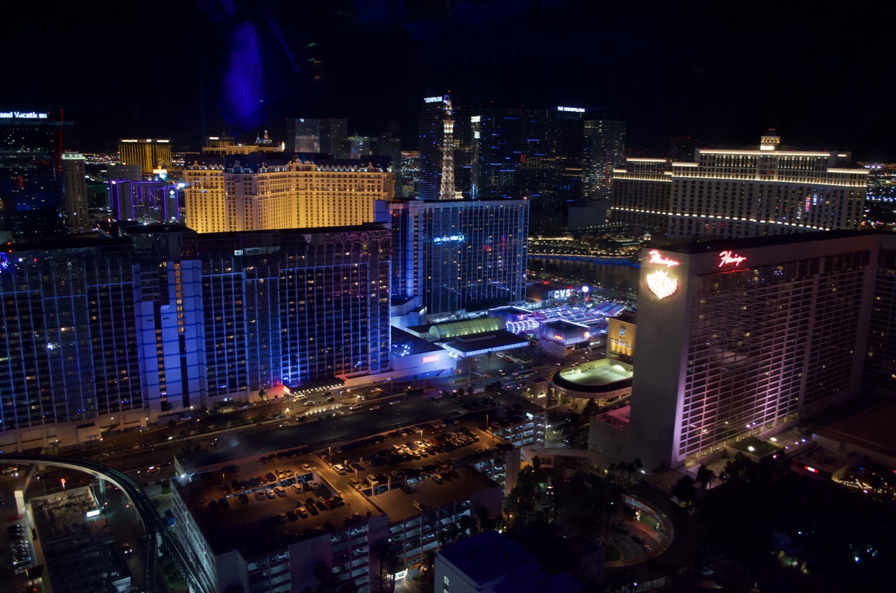 View from the High Roller Ferris Wheel.