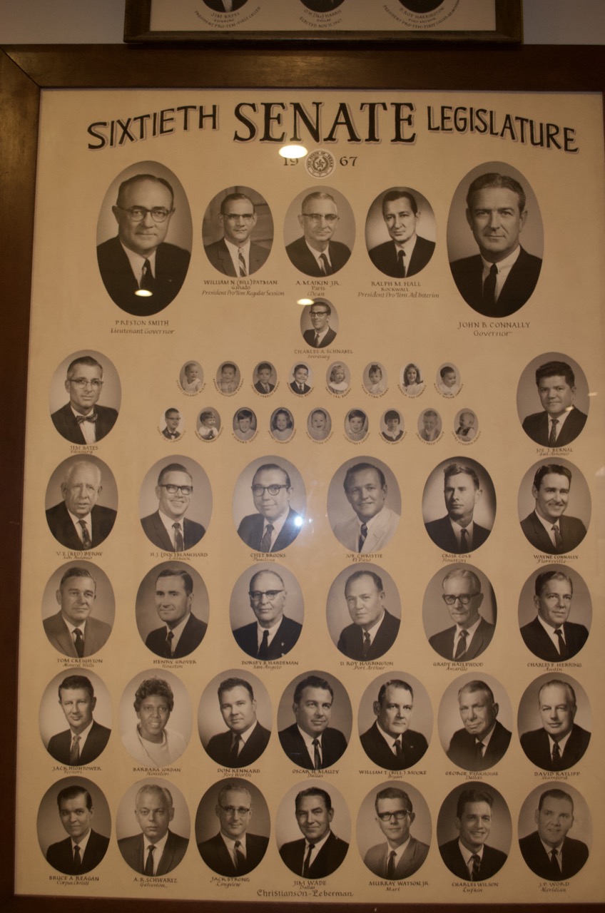 Barbara Jordan amongst her peers of the Sixtieth Texas State Senate