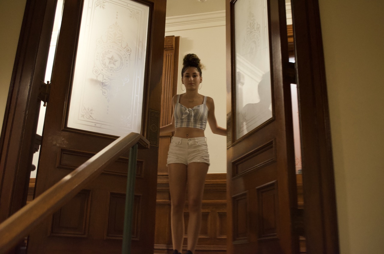 Chiara closing a door on me at the capitol.