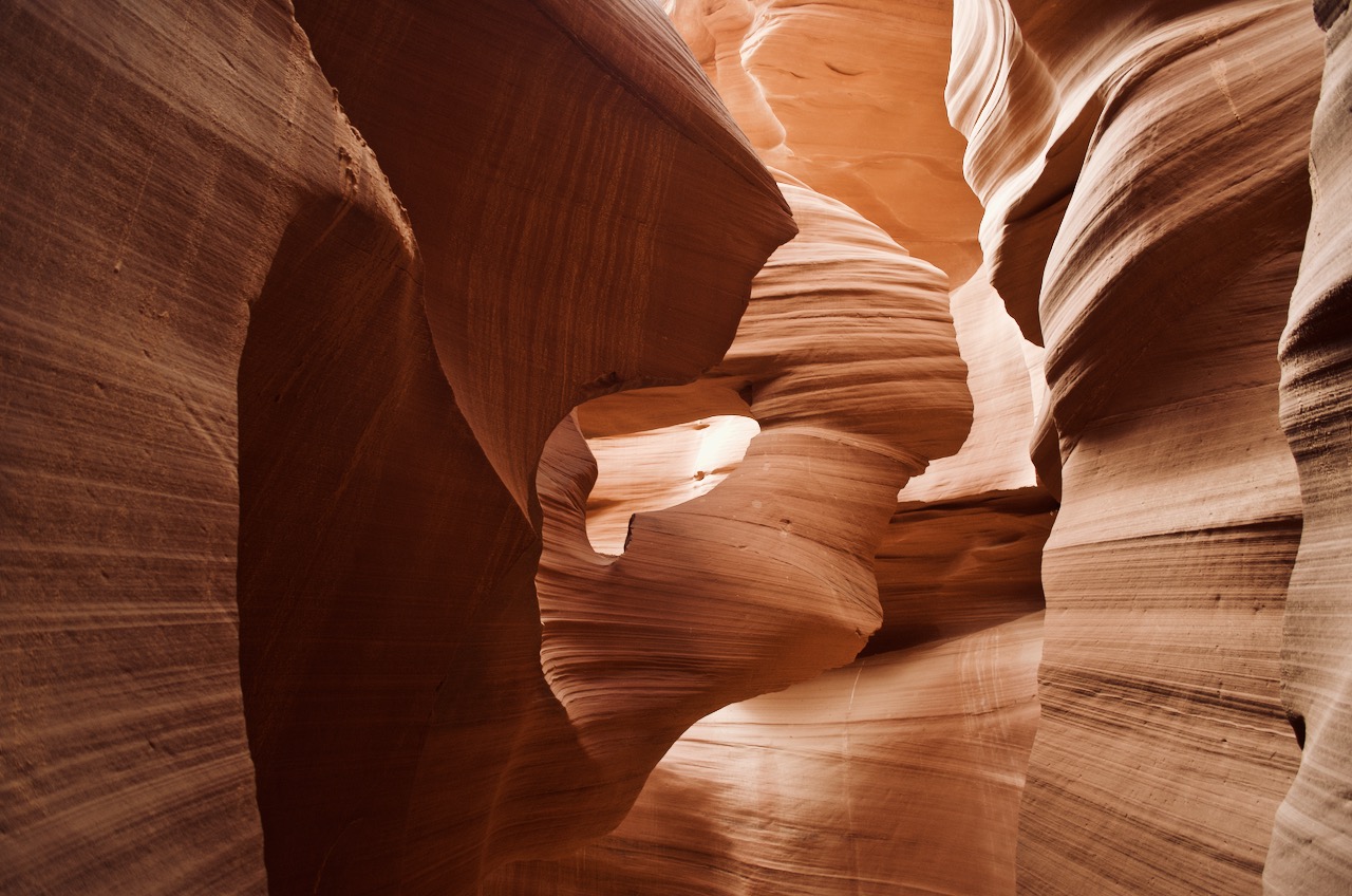 View from inside Antelope Canyon.