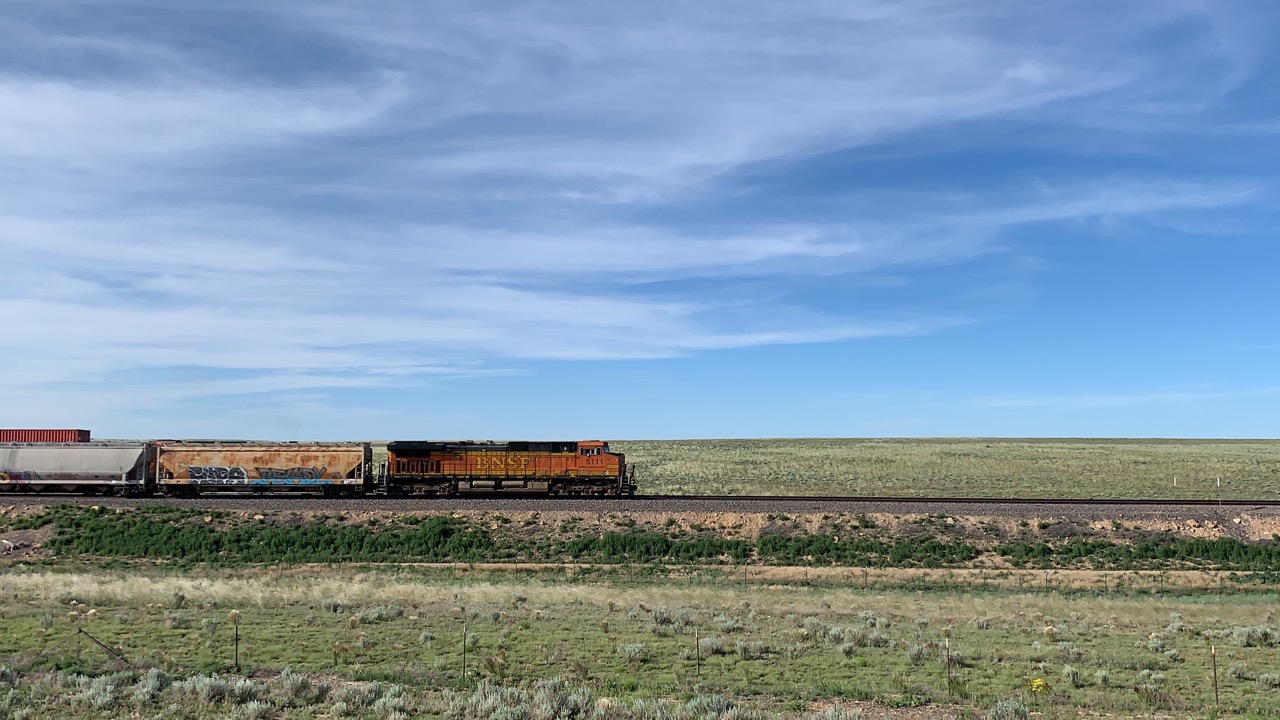 Train in the desert