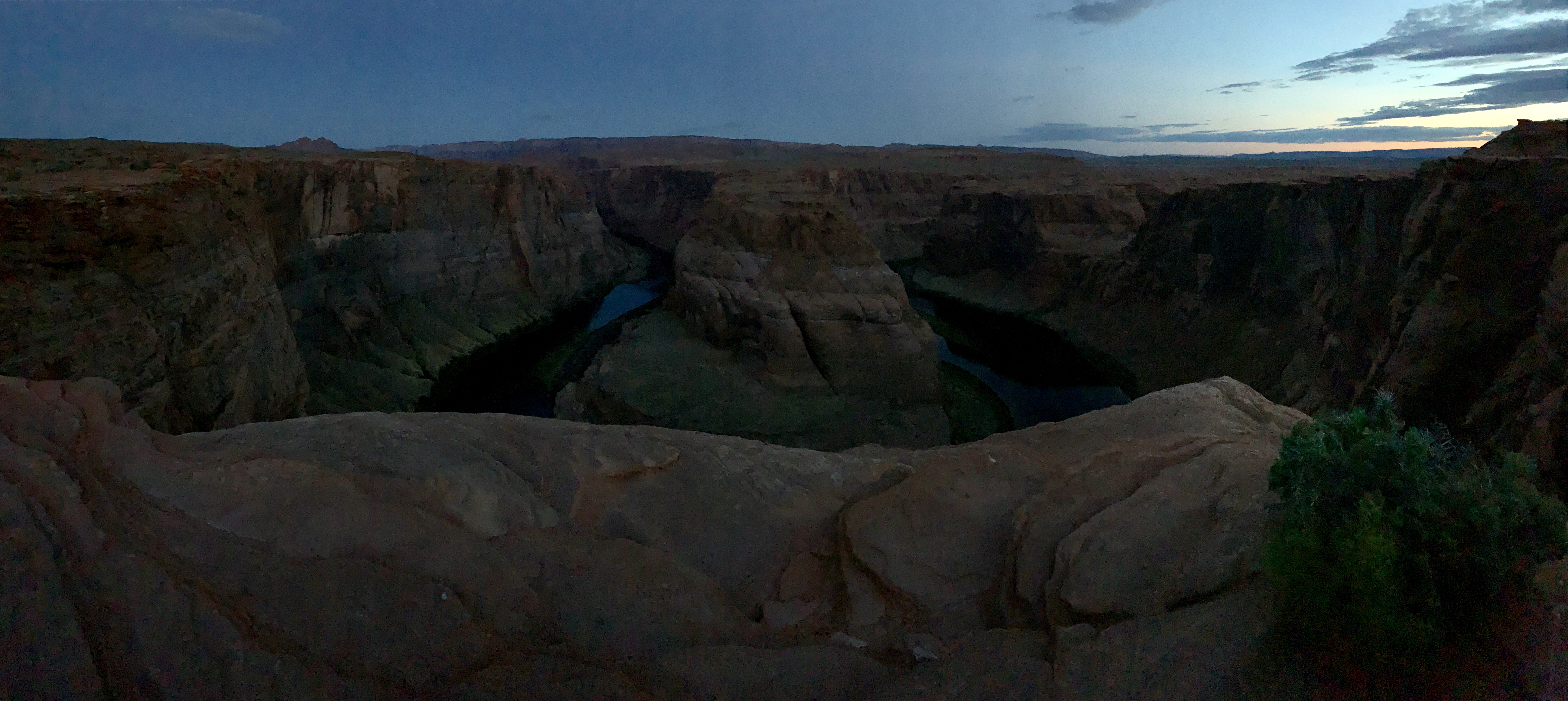 First shot of Horseshoe Bend at sunrise.