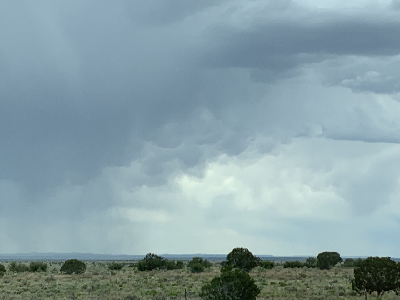 Mammatus clouds.