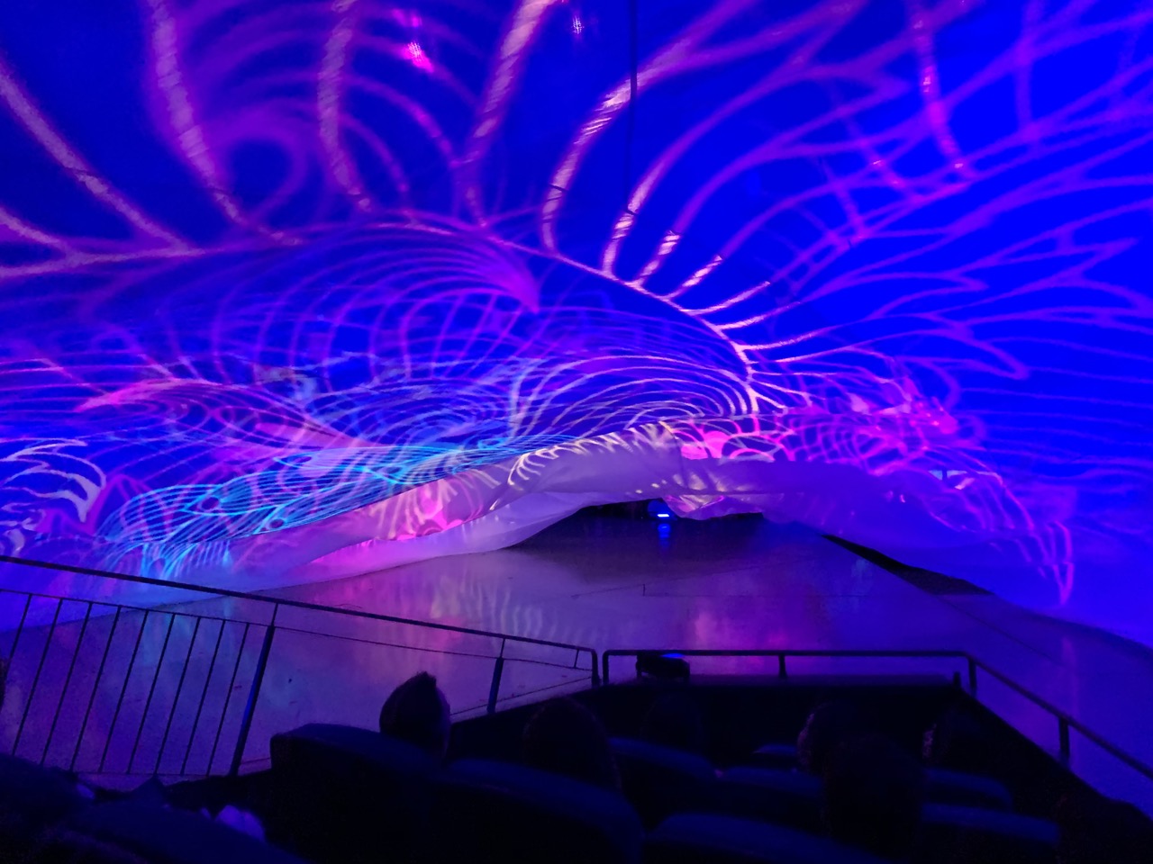 The audience gets a psychedelic experience under a sheet in "Love".