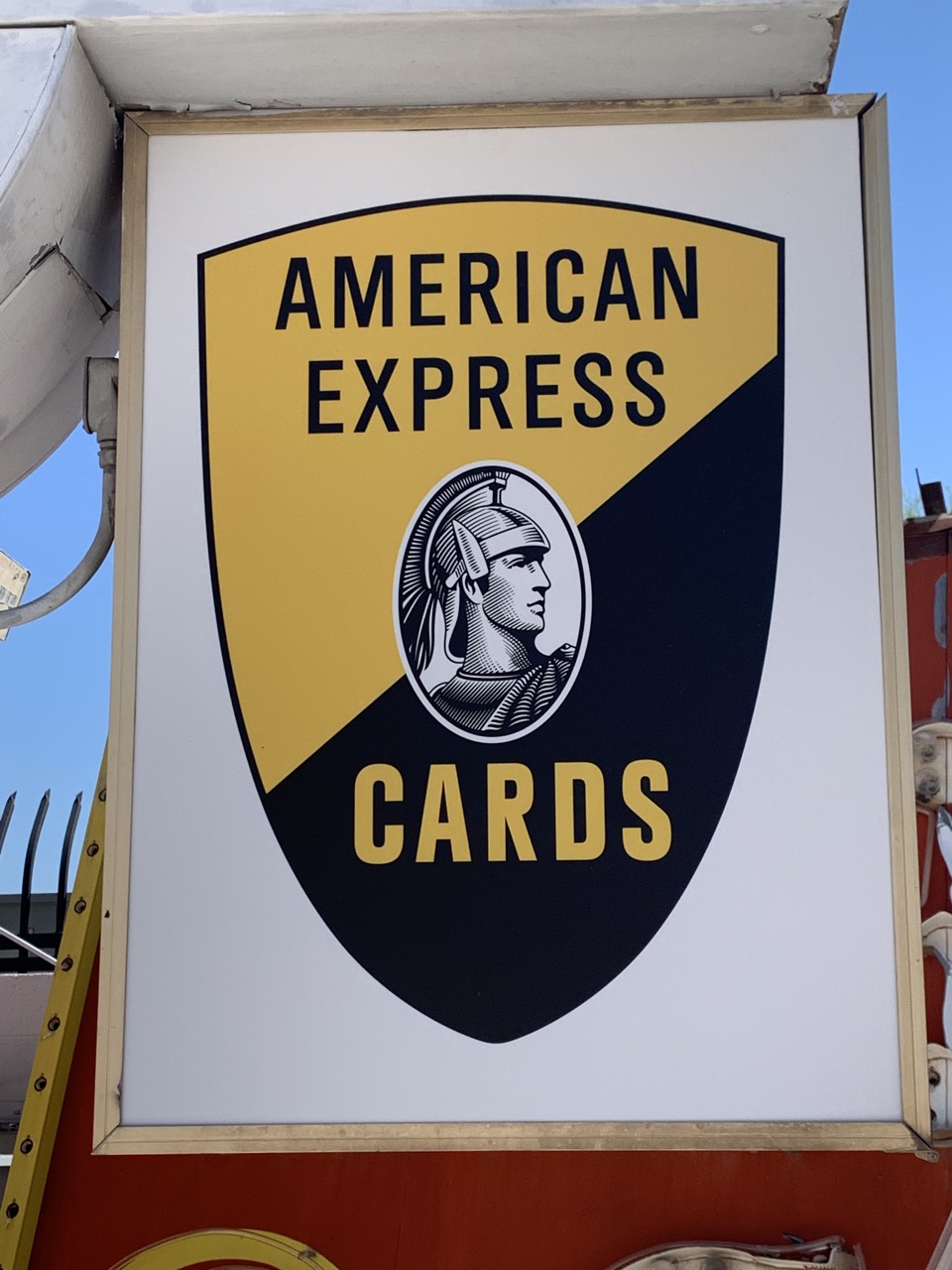 An old American Express Sign.