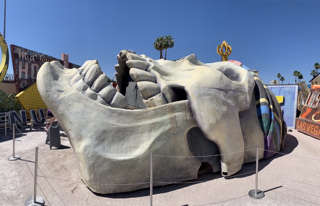 The skull from the Treasure Island Resort and Casino.