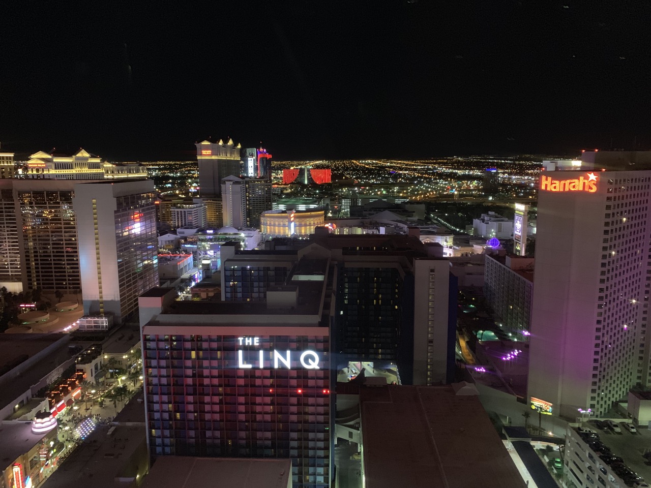 View from the High Roller Ferris Wheel.