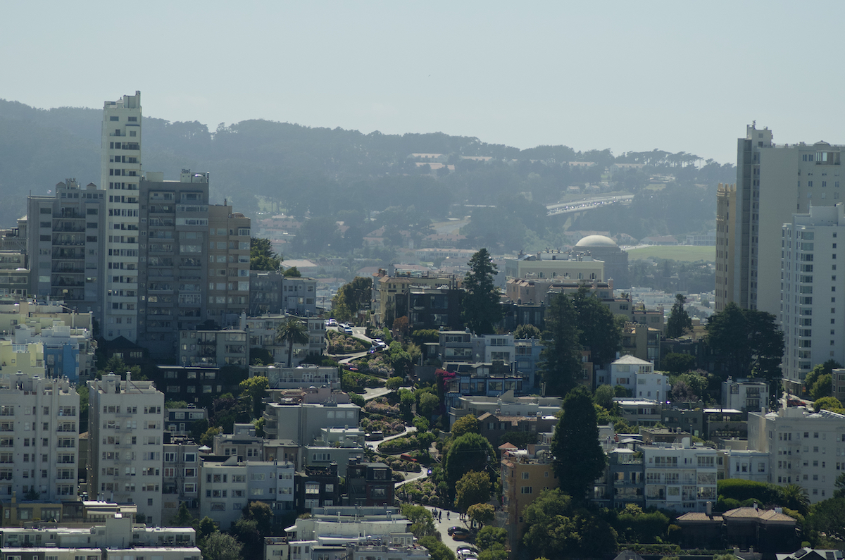 Lombard Street from Coit Tower.