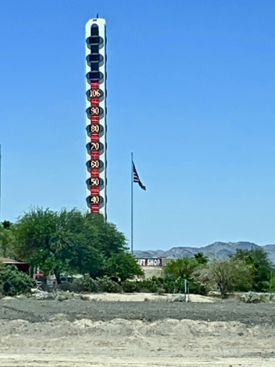 World's Tallest Thermometer.