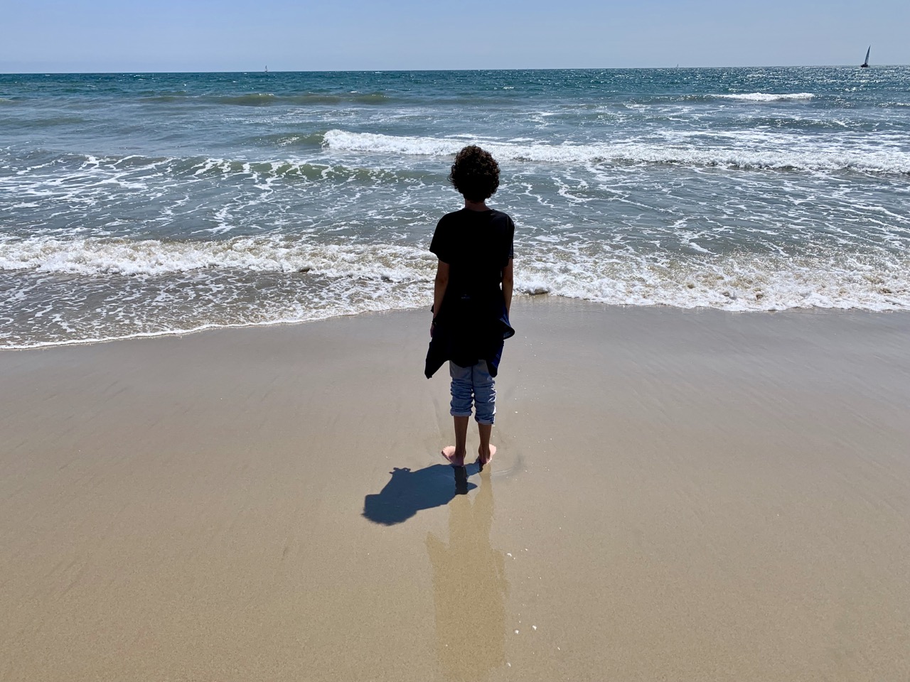 Julian's first look at the Pacific Ocean.