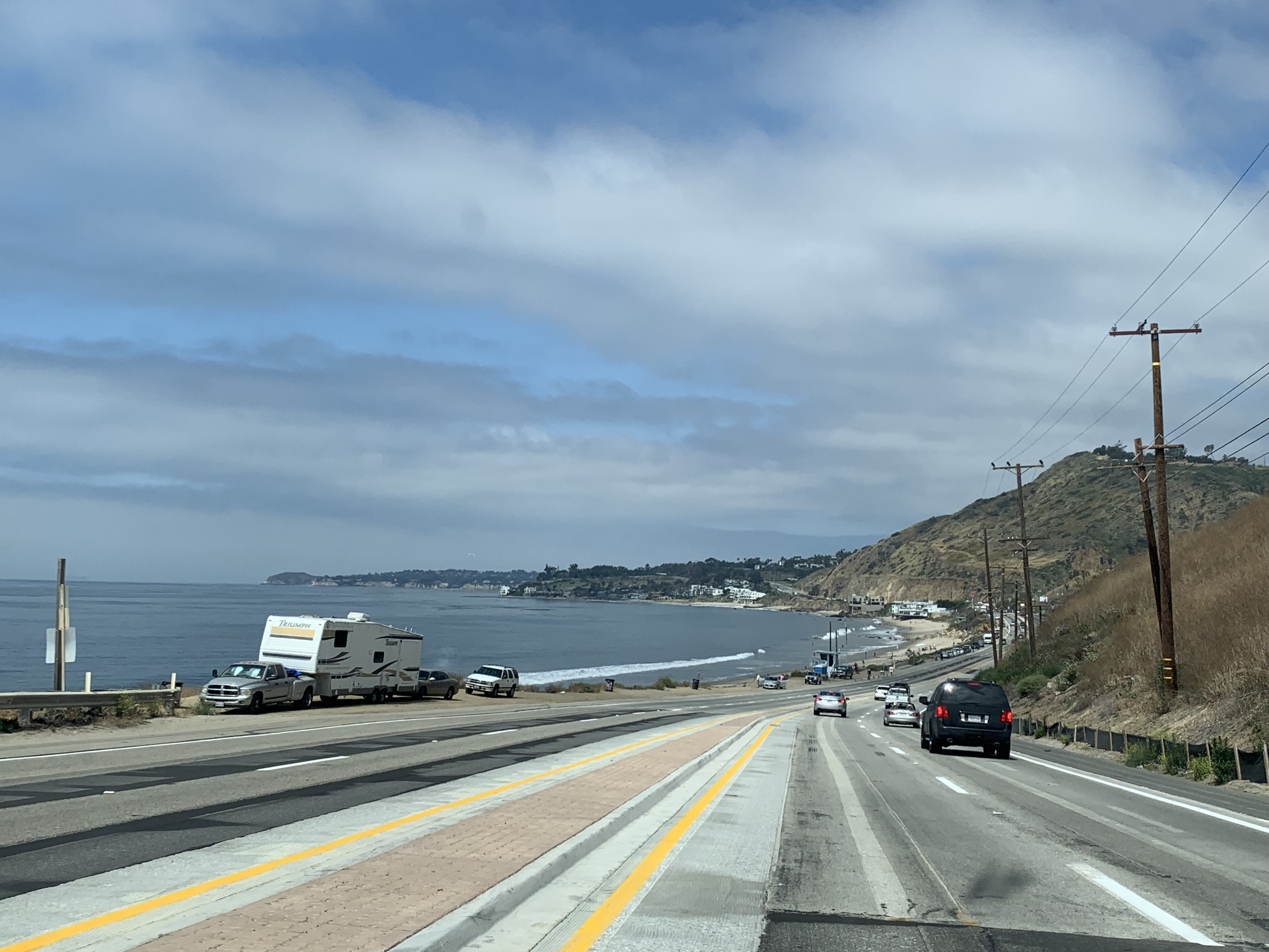 Leaving L.A. up the Pacific Coast Highway.