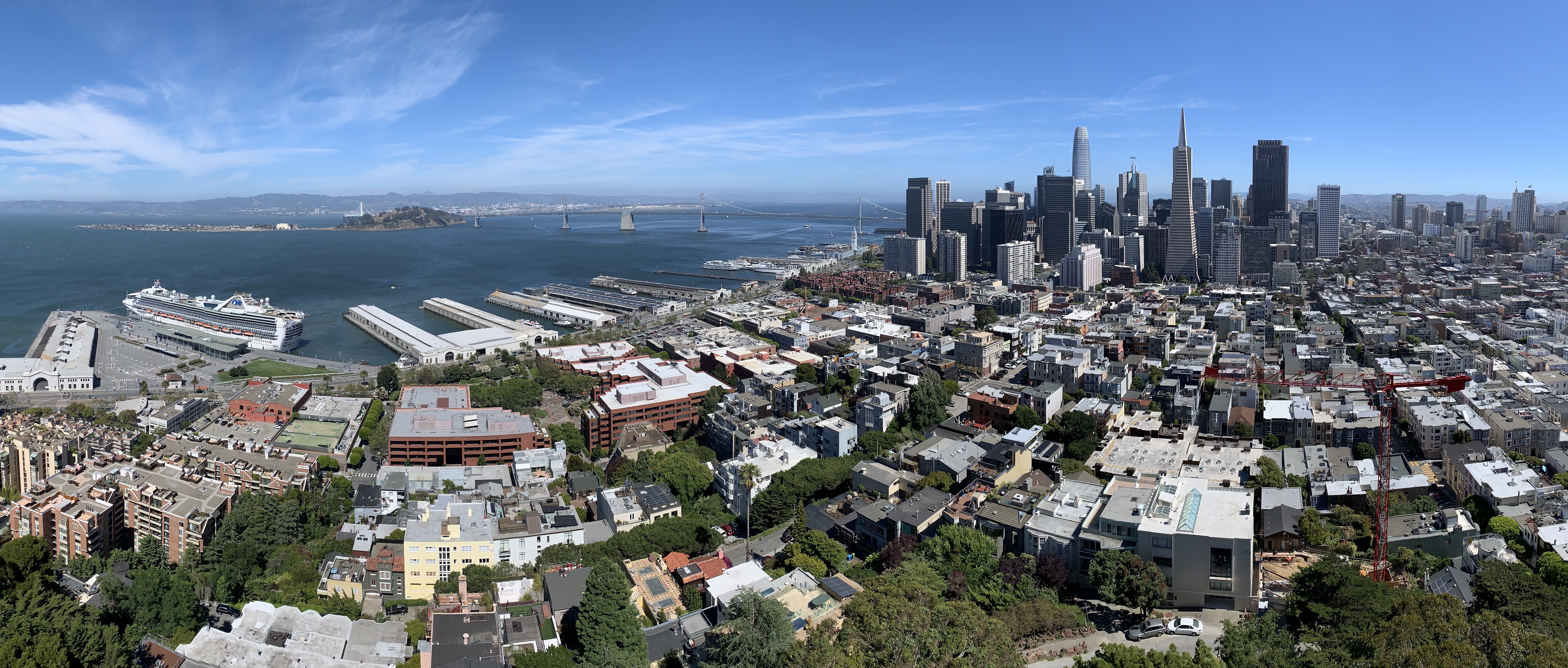 Wide view of the city from Coit Tower.