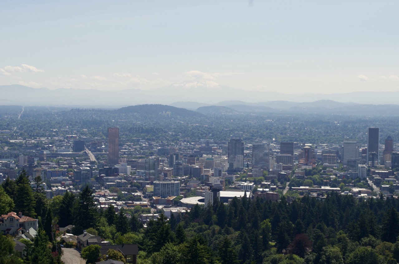 View of Portland from Pittock Mansion.