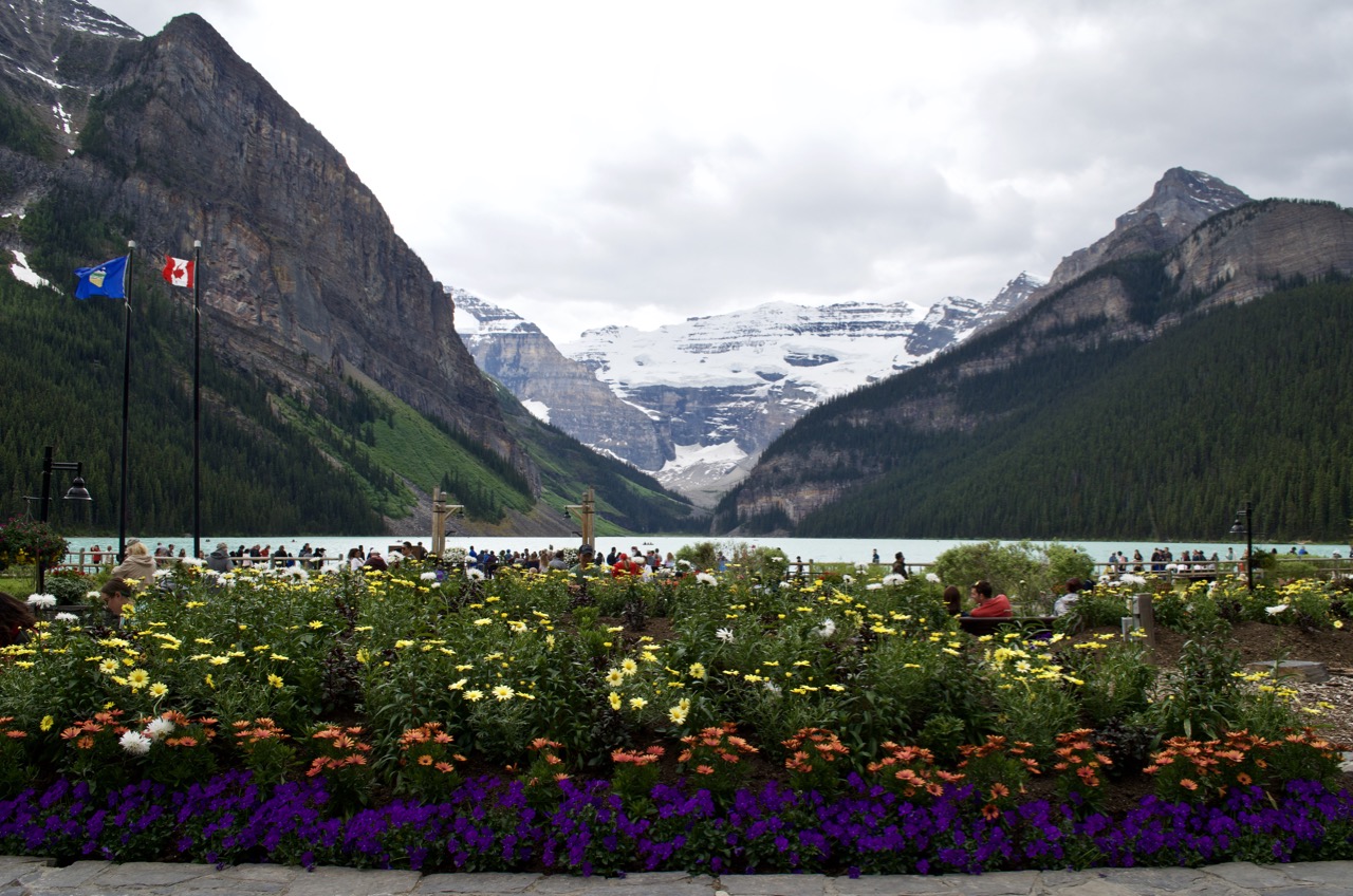 The view from the Fairmont Chateau Lake Louise.