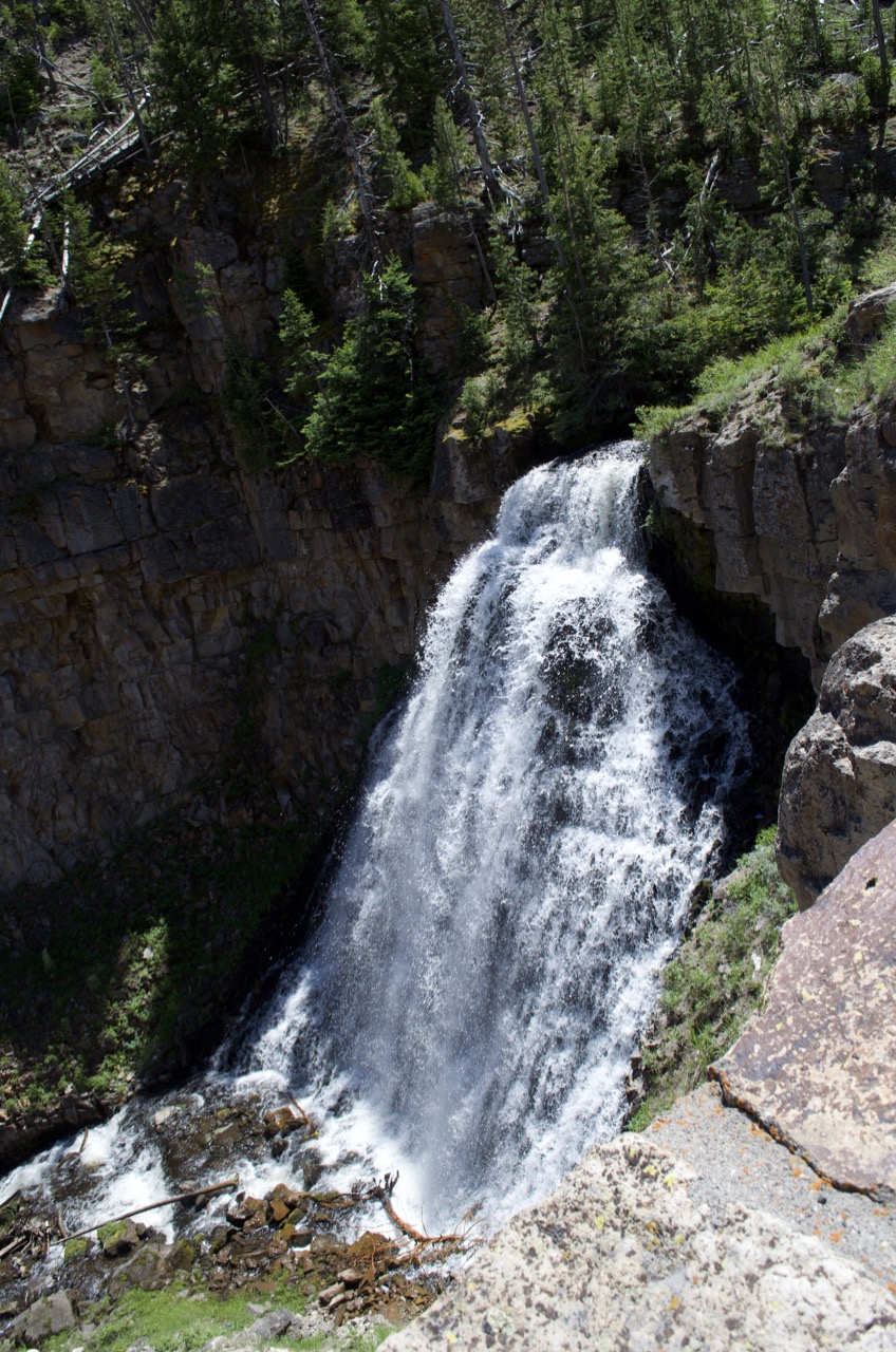 Waterfall along the Gibbon River.