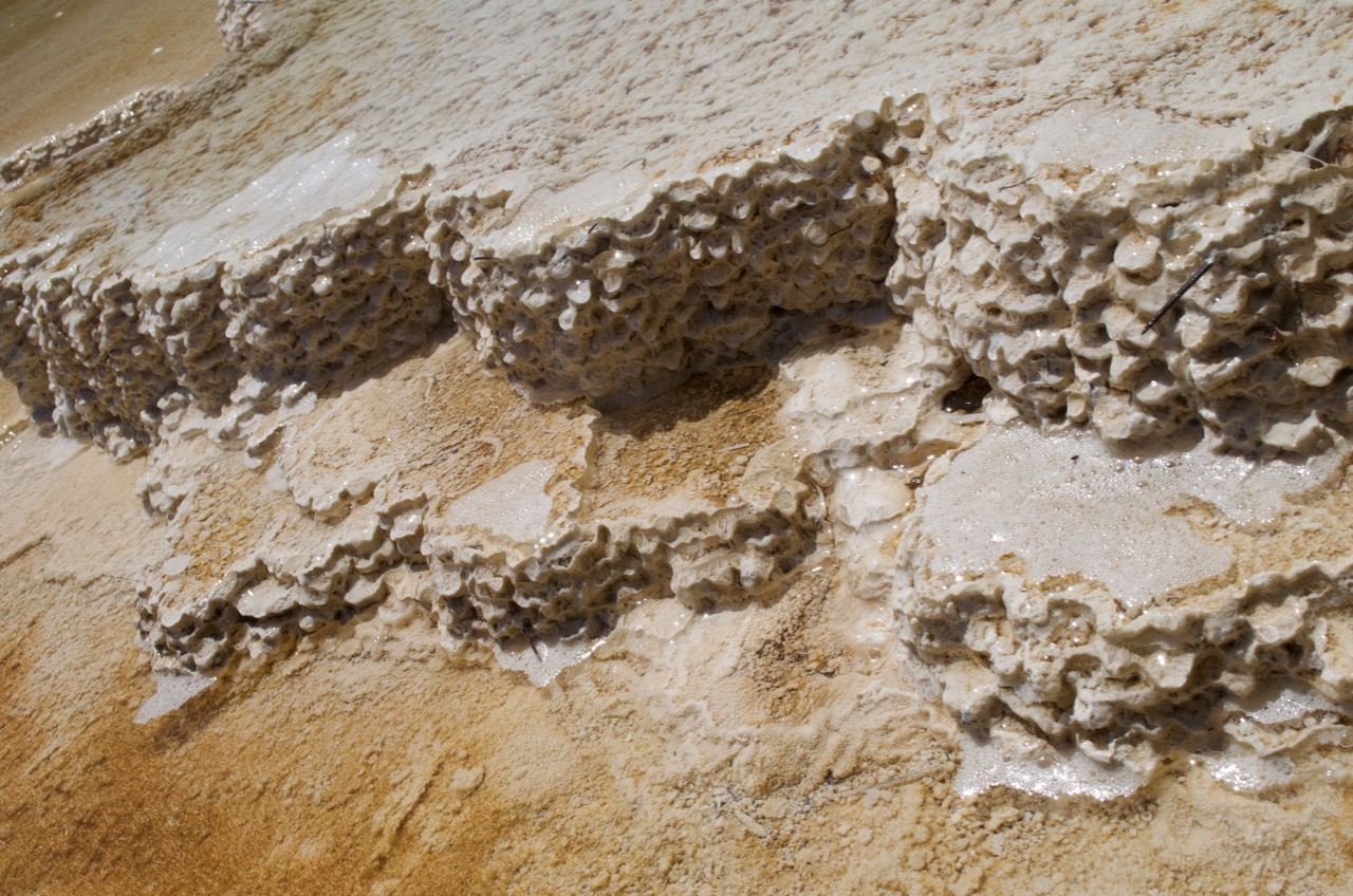 Natural travertine formations.