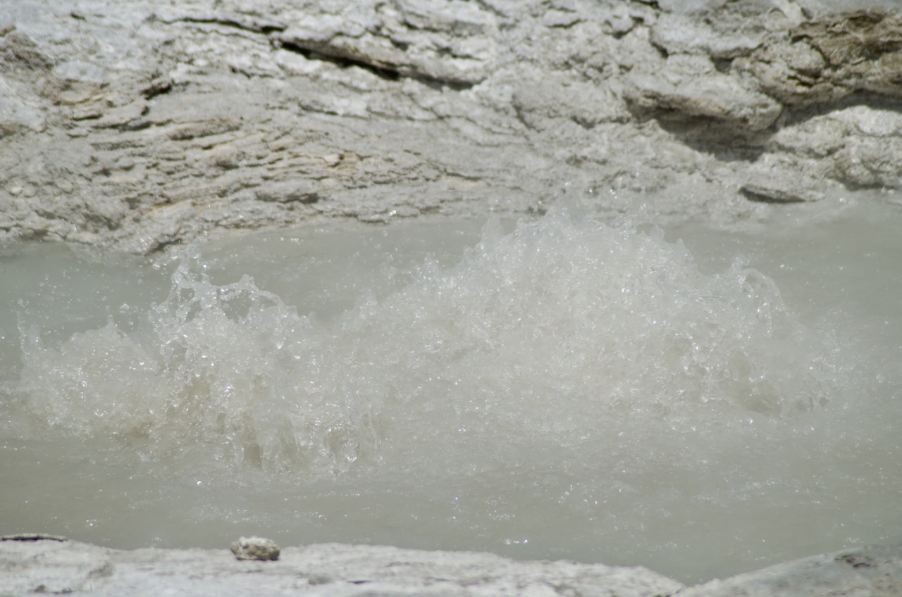 Bubbling, sulfurous water in Yellowstone.