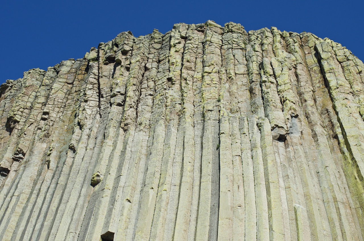 Detail of the top of Devil's Tower.