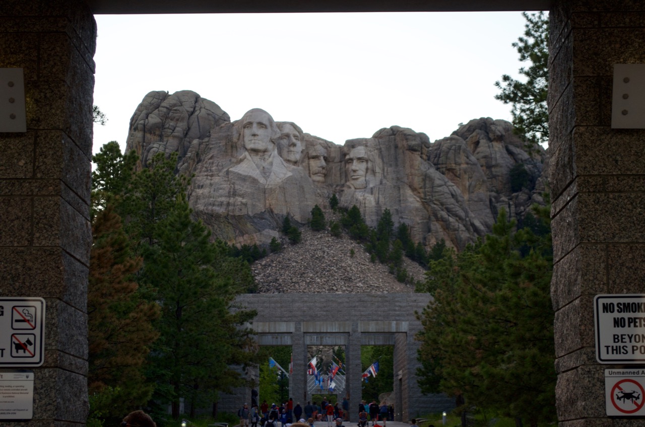 Approaching Mount Rushmore.