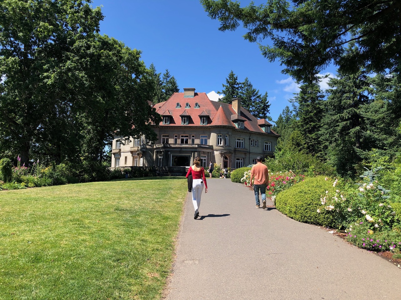 Approaching Pittock Mansion.