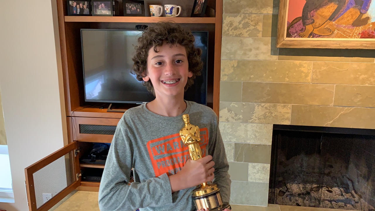 Julian holds an Academy Award!