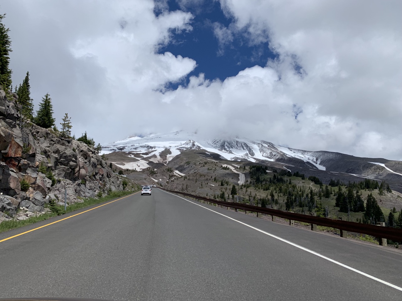 The road toward Mount Hood.