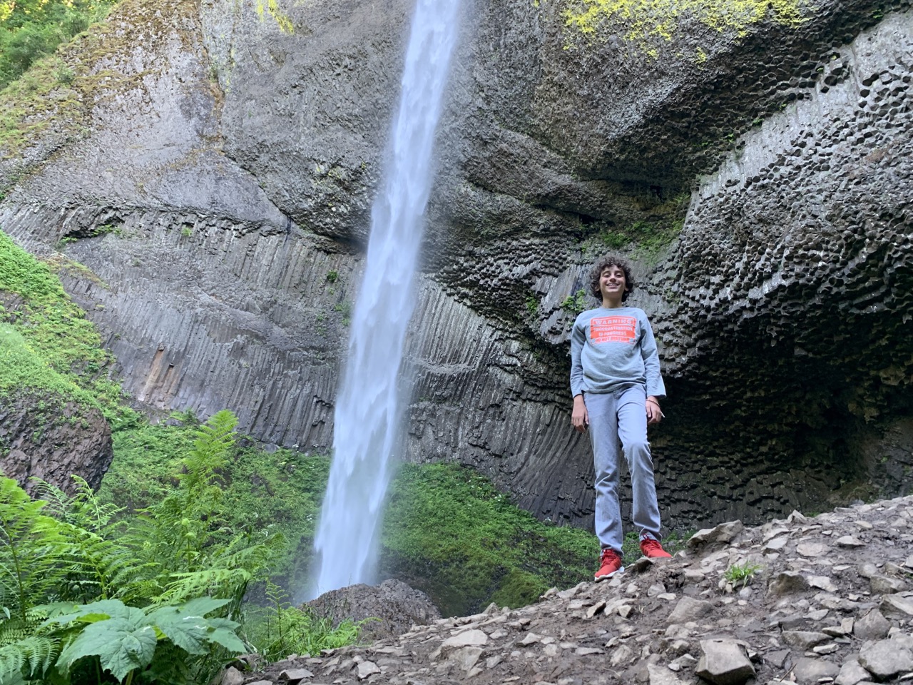 Julian next to Latourell Falls.