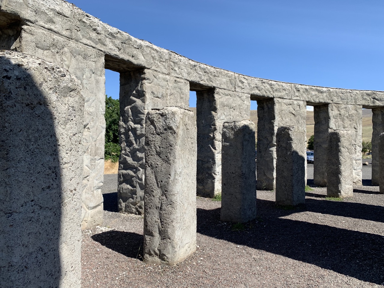 Detail of Stonehenge, near the Columbia River in Washington.