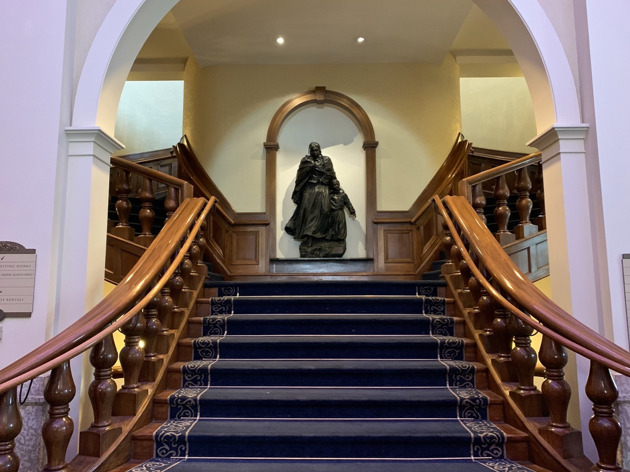 Staircase inside the Fairmont.