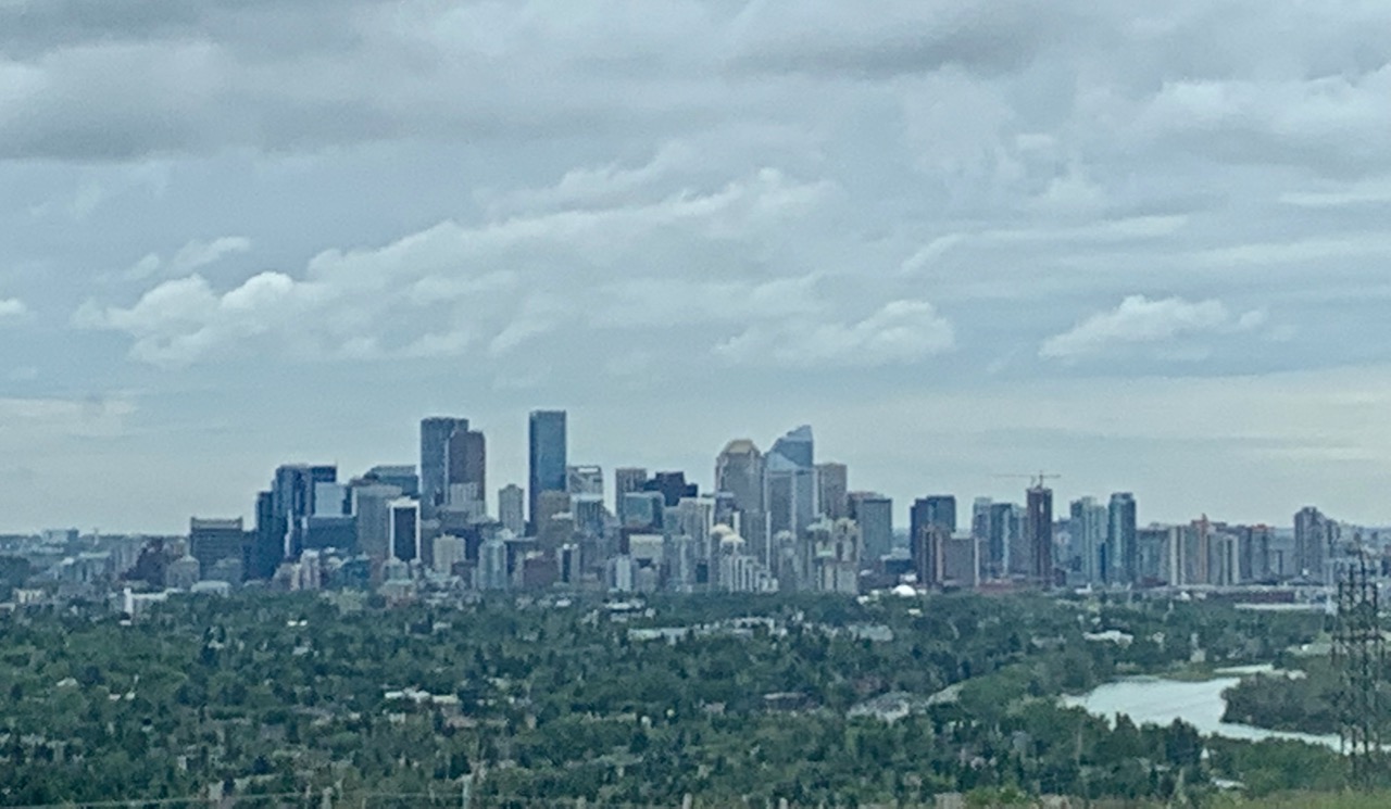 A poor shot of Calgary, but the only one we have.