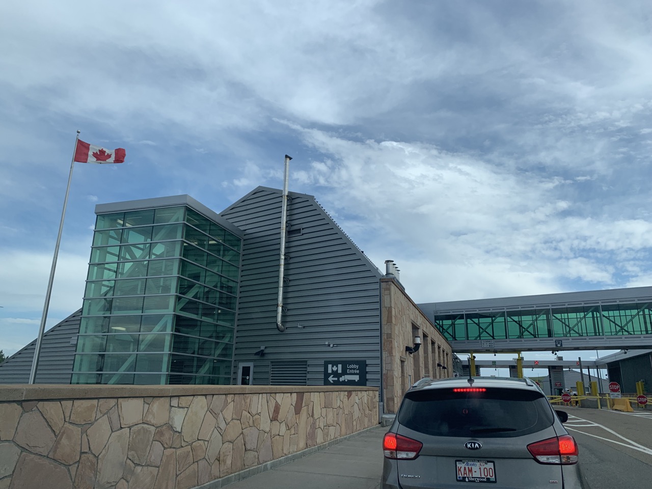 The U.S. Customs checkpoint at Carway, Montana.