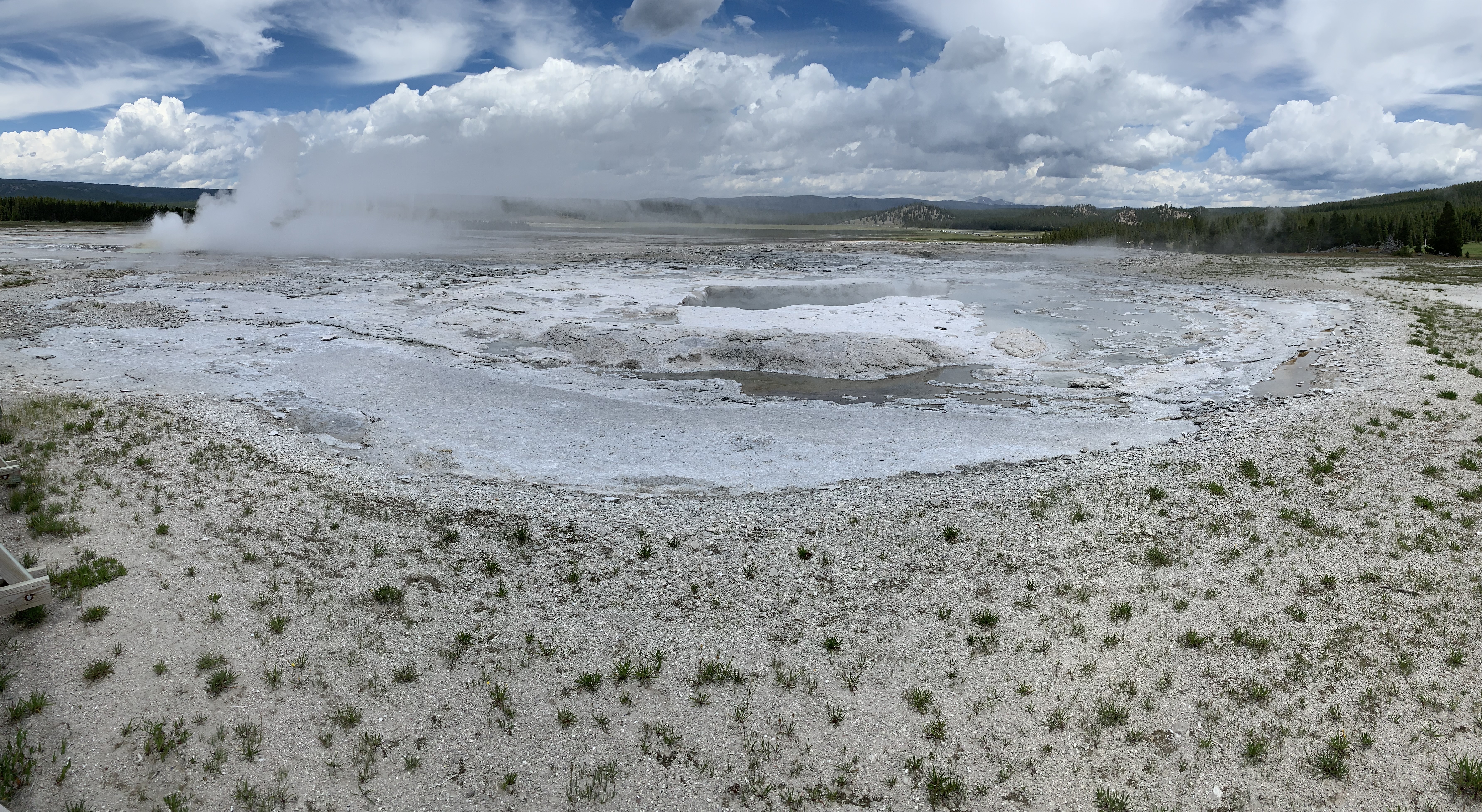 Panorama of thermal activity in the Midway Geyser Basin.