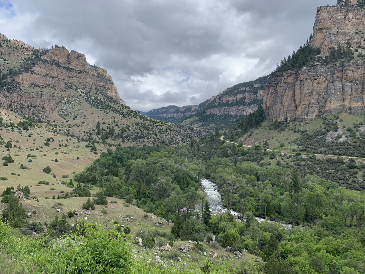 Through Beartooth Pass in Wyoming.