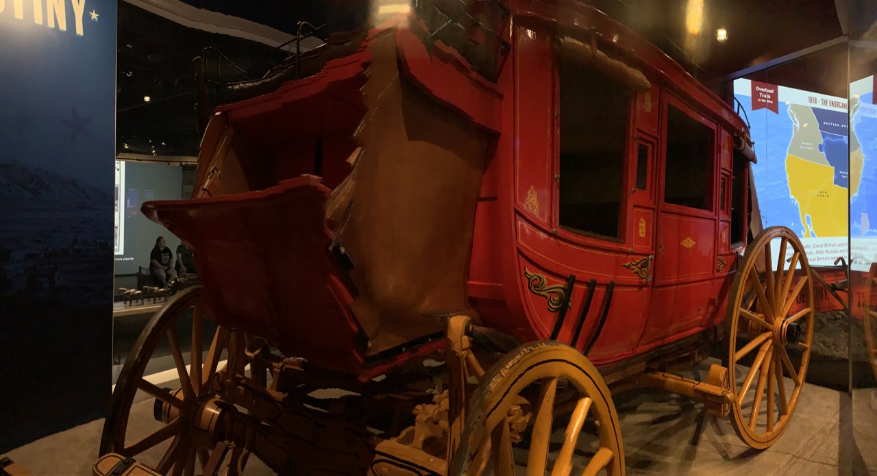 An actual stagecoach.