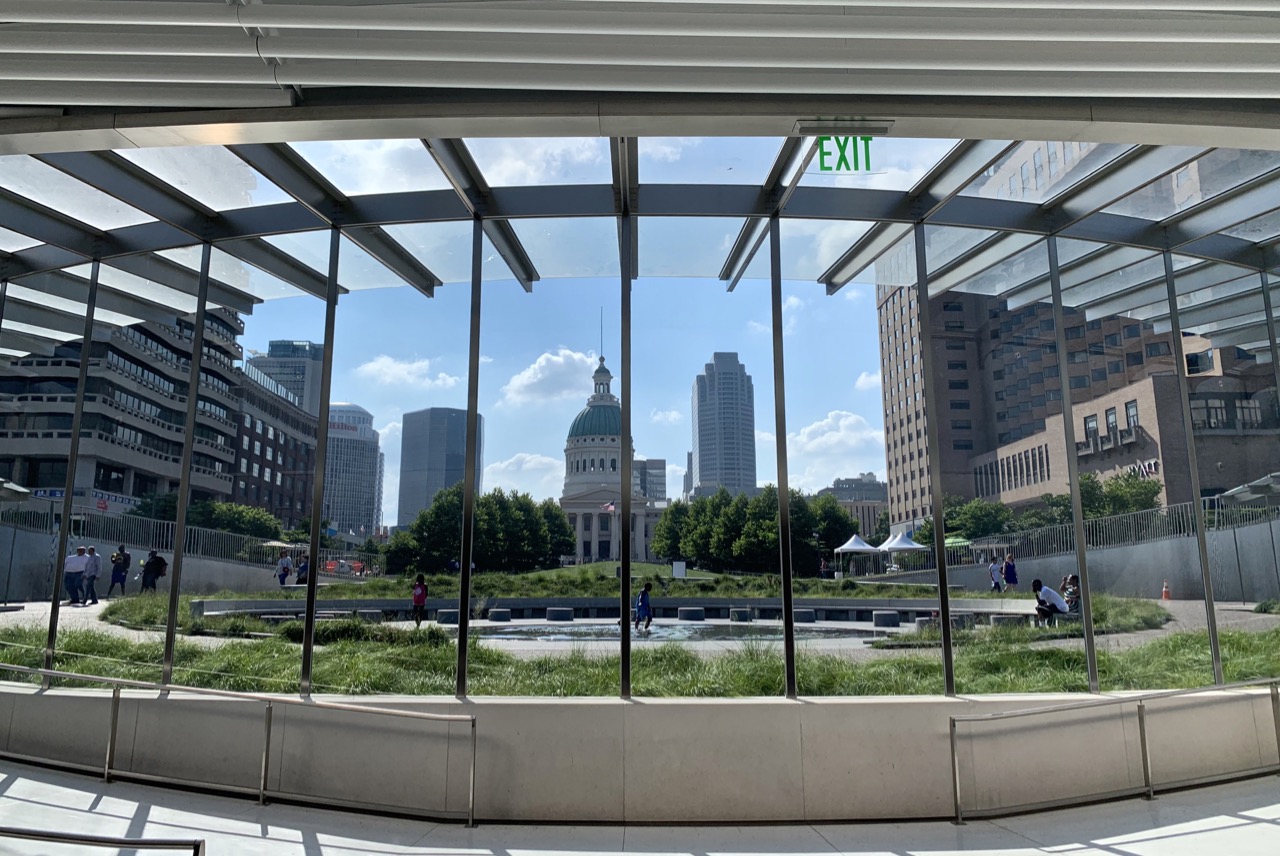 A view from the lobby near the arch.