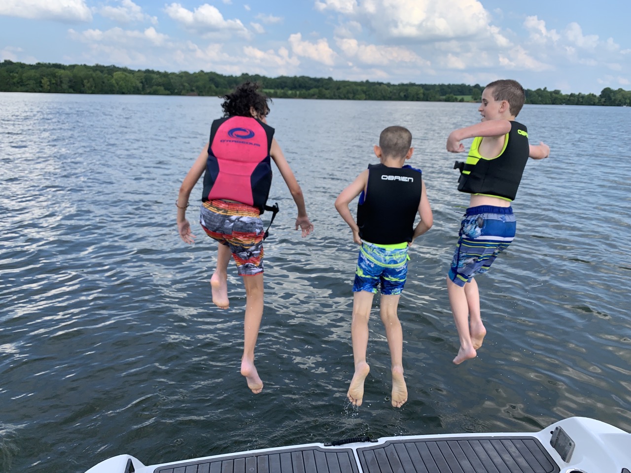 Getting ready for a swim.