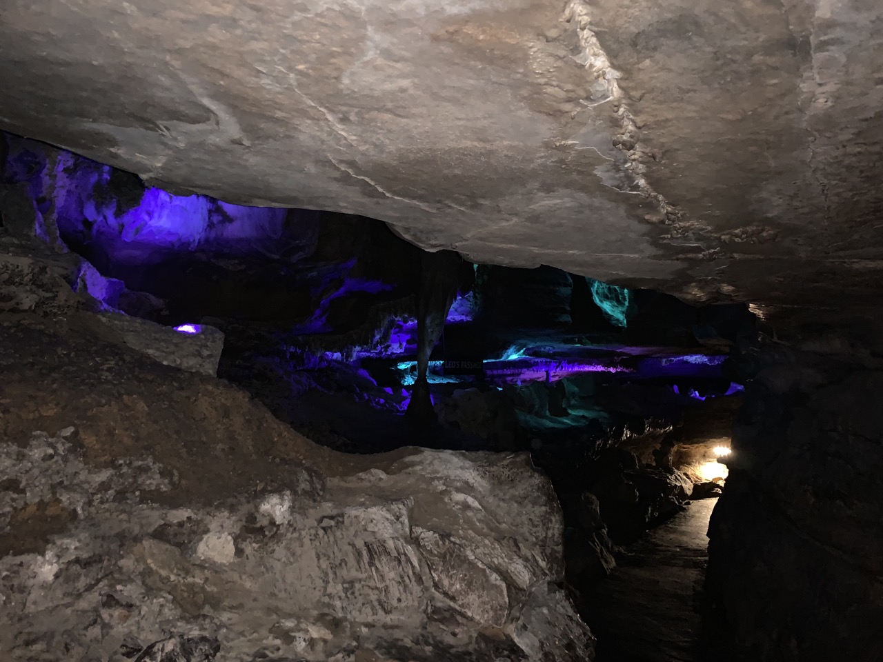 There is very nice lighting throughout the cave.