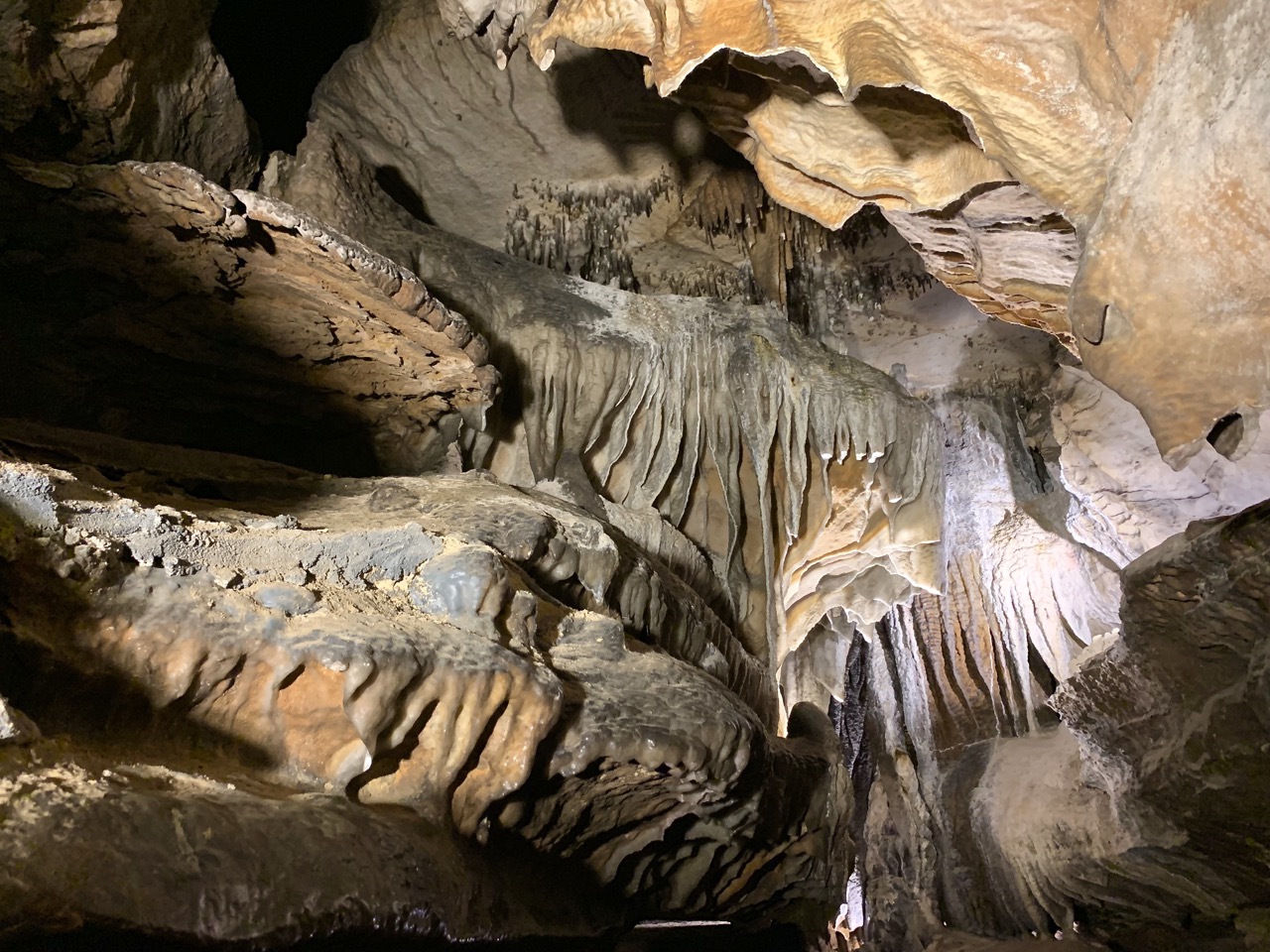 Interesting formations at Ruby Falls Cave.