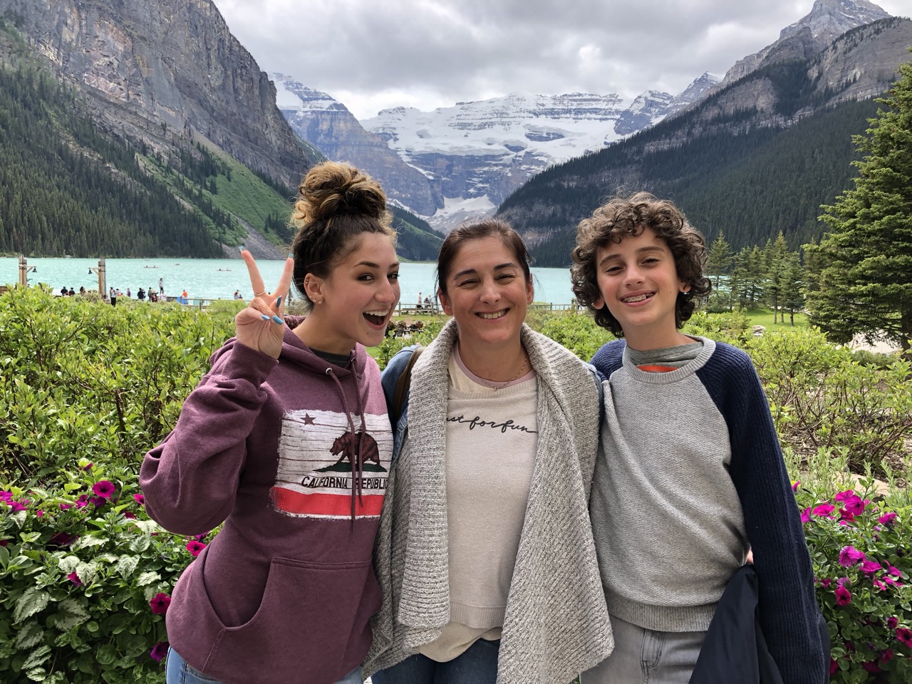 The family at Lake Louise.