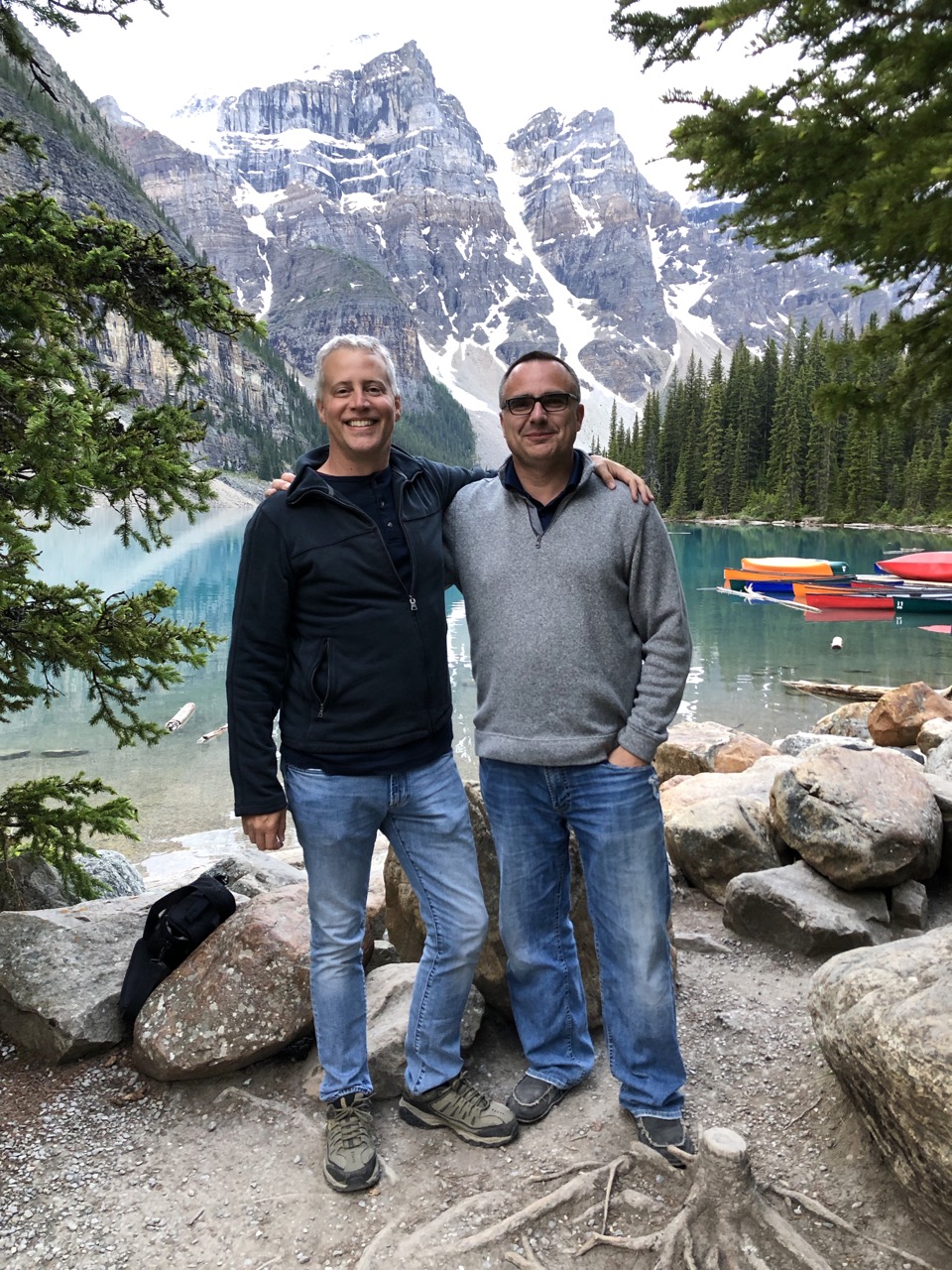 Nathan Schneider and me at Moraine Lake.